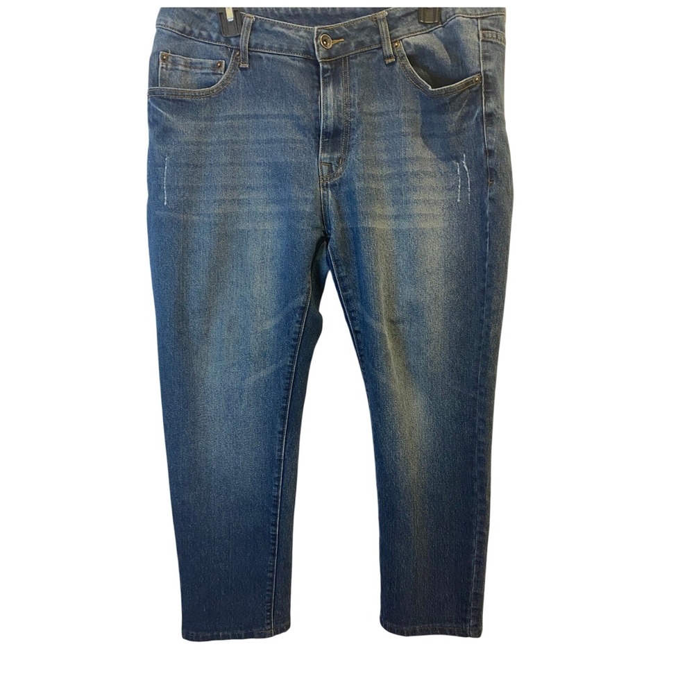 W X Y‎ Z MFG CO. Nomad Slim Fit Jeans Mens 34x30 Medium Wash Blue Stretch Denim